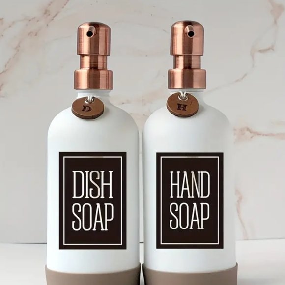 1pc Hand Soap Label Sticker for Dispenser Bottle Decor - Removable Dish Soap Lab - Picture 1 of 3